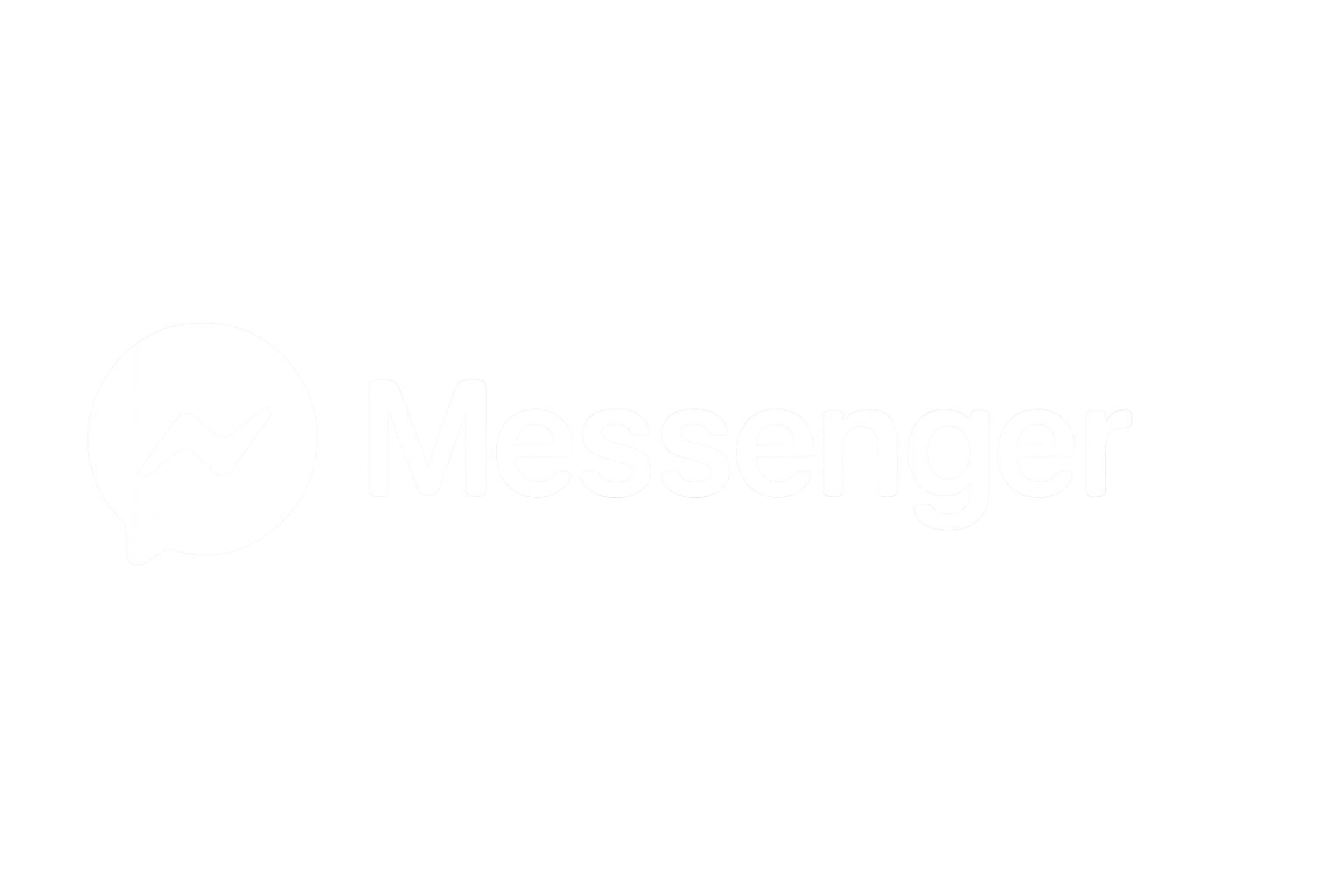 Facebook Messeger Branco Logo